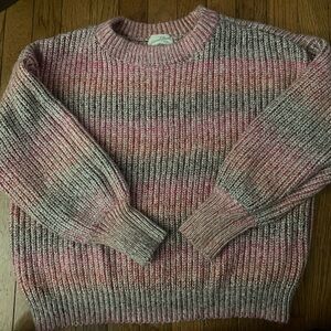 Universal Thread Pink and Gray Knit Sweater